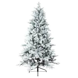 5FT Festive Decoration Flocked Tree Christmas Tree Suitable For Christmas New Year Wedding Party Home Christmas Indoor O