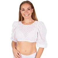 MarJo Dirndlbluse Dirndlbluse - VELLBURG - weiß