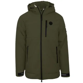 Plein Sport gepolsterte kleine kreisförmige Logo gebrandmarkt grüne Jacke
