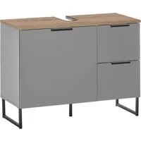 BASIC by Balculina Waschbeckenunterschrank Denver Waschbeckenunterschrank, Badezimmerschrank BxHxT 80x60x35 (1-St) Breite 80 cm, Tür L/R montierbar, Softclose
