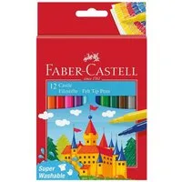 Faber-Castell Filzstift farbsortiert, (24-tlg), mit feiner Rundspitze