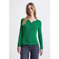 STREET ONE STUDIO Langarmshirt aus Baumwolle mit Stretchante