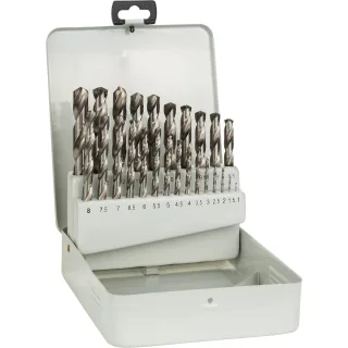 Bosch Metallbohrer-Set HSS-G, DIN 338, 135°, 25-teilig, 1 - 13 mm, Metallkassette - 2607018727