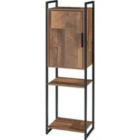 en.casa Midischrank »Namsskogan« Badezimmerschrank 115x35x25cm Walnussoptik