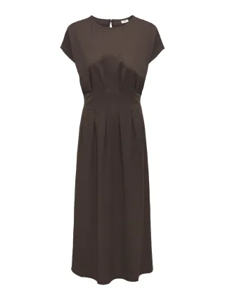 JDY - JDYREBEKKA LIFE S/S MIDI DRESS JRS Chocolate Brown - Gr. - L