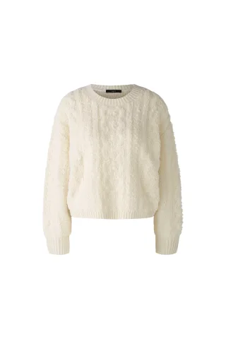 Oui - Pullover mit Wolle offwhite - Gr. - 40