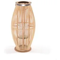 CREEDWOOD Windlicht Deko LATERNE "ZYA", Bambus, Natur Windlicht, 50 cm