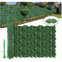 BlingBin Kunsthecken-Sichtschutz Balkonsichtschutz Künstliche Hecke Sichtschutz 100 x 300cm, (1er Set, 1-St., Sichtschutz Künstliche Hecke mit 10 Stück Kabelbinder), Sichtschutzzaun, Wanddekoration für Haus, Garten, Hof, Büro
