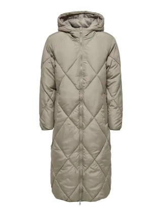 ONLY - ONLNEWTAMARA X-LONG QUILTED COAT CC OTW weathered teak - Gr. - XS