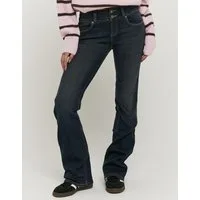 Tally Weijl Bootcut-Jeans SPADECYNTIA Baumwollmischung, Low Waist, mit doppeltem Knopf am breiten Bund