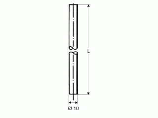 Schell Kupferrohr glatt d:10mm 500mm chrom 487100699