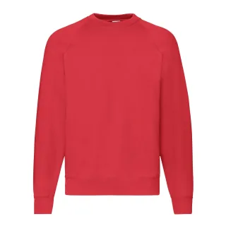 Fruit of the Loom - "Classic" Sweatshirt für Herren Raglanärmel (Rot)