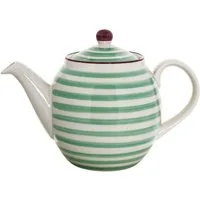 Bloomingville Kanne Bloomingville Patrizia Teekanne Grün Steingut, 1200 l, (Packung, 1 Teekanne)