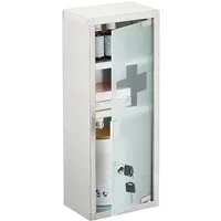 relaxdays Medizinschrank Edelstahl (1-St)