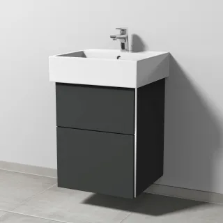 Sanipa 3way Waschtischunterbau zu Duravit Vero Air Waschtisch mit 2 Auszügen, Graphit-Matt BP4311B