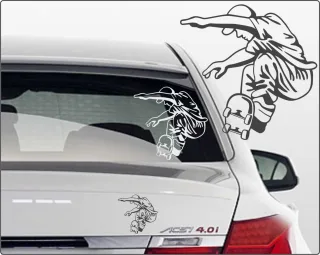 Aufkleber Skateboard fahren