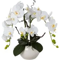 Kunstblume Orchidee, Gasper, Höhe 49 cm, Im Topf, Weiß, Orchidee, H: 49cm