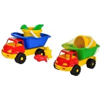 Androni Giocattoli Spielzeug-Kipper Sandfahrzeug LKW Kipper mit Eimergarnitur 35cm 2fach sortiert