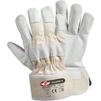 GUARD 5 Leder-Arbeitshandschuhe 3-12 Paar Vollleder Bau und Gartenhandschuhe BULLKRAFT II (Art.11808G) (5-St) beste Qualität mit einer Materialstärke von ca: 1,3 mm