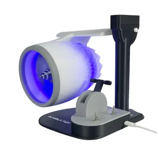 NIKOLATOY Creative Desktop JetFan Turbine Engine Shape Equipped with Humidifier Red/Blue Tail Lights Science Discovery T