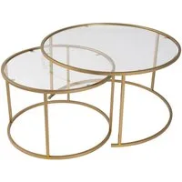 Skye Decor Couchtisch Aurum (Set, 2-St., 2 Tische), Runde Glasplatten