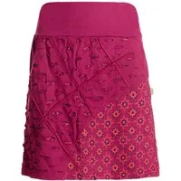 Vishes Minirock Damen A-Linie Rock Baumwolle Blumen-Muster elastischer Bund mit Tasche Alternative Bekleidung, Ethno, Hippie, Retro Style