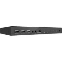 4 Port KVM Switch HDMI 4K60, USB 2.0 & Audio, KVM-Switch schwarz