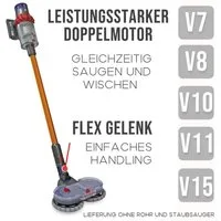 Maxorado Bodendüse Für Dyson Wisch Aufsatz Wischer und Sauger V7 V8 V10 V11 V15, Zubehör für Dyvon V7, Dyson V8, Dyson V10, Dyson V11, Dyson V15, (3-tlg), Um gleichzeitig zu Saugen & zu Wischen