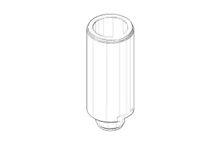 Dornbracht Anschluss für Maro Ersatzteile 09300109510 D. 34 x 85 mm Chrom 09300109510-00