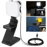 Neewer Videoleuchte PL81 PRO LED Streaming Licht, Dimmbar, mit APP Steuerung, 2900K-7000K, mit 2 in 1 Monitorhalterung und Ständer, Webcam Licht für Zoom Meeting