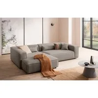 LeGer Home by Lena Gercke Ecksofa PIARA XXL Cord, Big-Sofa, L-Form, wahlweise Ottomane rechts/links, Kedernaht, extra tiefe Sitzfläche