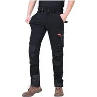 WORK IDEA Arbeitshose Herren Slim-Fit Arbeitshose, belastete Bereiche aus Cordura (1-tlg) strapazierfähige Eleganz für höchste Ansprüche