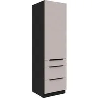 Küchen-Preisbombe Hochschrank 60 cm Küche ARONA Kaschmir beige Küchenzeile Küchenblock Einbauküche