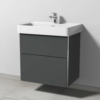 Sanipa 3way Waschtischunterbau zu Laufen Pro S Waschtisch mit 2 Auszügen, Anthrazit-Matt BR76722