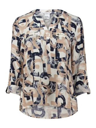 Zabaione - Blouse In44grid p5056 offwhite - Gr. - XL