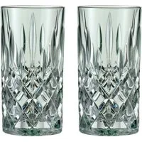 Nachtmann Cocktailglas Nachtmann Noblesse Longdrinkglas Mint 2er Set, Kristallglas