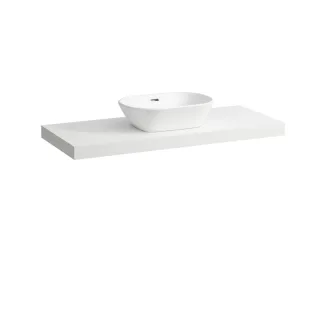 Laufen Waschtisch-Platte LANI 495x1185x65 mit Aussschnitt mittig H4046711122601