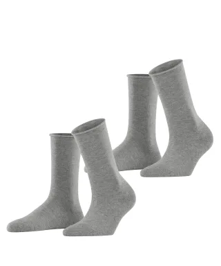 ESPRIT socks & tights - Esprit Basic Pure 2-Pack Damen light greymel. - Gr. - 40.5