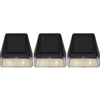 STAR TRADING LED Solarleuchte Solar-Wandleuchte Wandy Mini, Tageslichtsensor, LED fest integriert, Warmweiß, 3er-Set, kompakte Wandlaternen, Dämmerungssensor