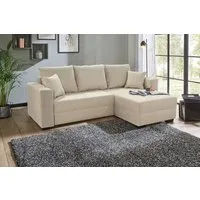 Jockenhöfer Gruppe Ecksofa Elmau L-Form, B: 235 cm, Liegef. 142x191 cm, mit Bettfunktion, Bettkasten & 2 Zierkissen