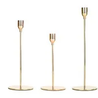 MARELIDA Kerzenhalter Stabkerzenhalter rosé Kerzenständer Tafelkerzenhalter Kerzenhalter 3St (3 St)