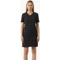 comma Minikleid Kleid Elastisches Bouclé-Kleid mit Karomuster