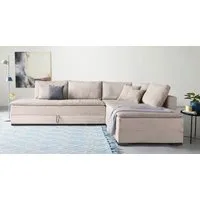 Home affaire Ecksofa Night & Day L-Form, B: 321 cm, mit Dauer-Schlaffunktion 180x200 cm, Bettfunktion, Bettkasten, Topper & 3 Zierkissen, Boxspringbett in Cord