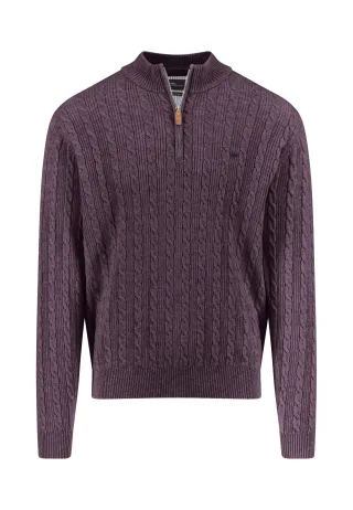 FYNCH-HATTON - Zip Troyer, Cable aubergine - Gr. - L