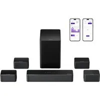Ultimea Poseidon D70 Soundbar 7.1 Virtual Surround Sound (6,5'' kabelloser Subwoofer für TV, 410 W, 4 kabelgebundene Surround-Lautsprecher, App-Steuerung)