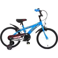 T&Y Trade Kinderfahrrad 18 Zoll Fahrrad Kinder Jungen Mädchen Kinderfahrrad Rad Bike VPER BLAU, 1 Gang, Stützräder