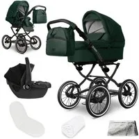 bergsteiger Kombi-Kinderwagen Venedig Retro-Kinderwagen 3in1, (10-tlg)