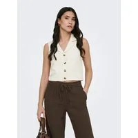 JDY Anzugweste JDYMILAN LINEN S/L WAISTCOAT TLR mit Leinen