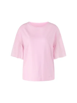 Marc Cain Collections - Baumwollstretch-Shirt mit Smokdetails pink tulle - Gr. - 36