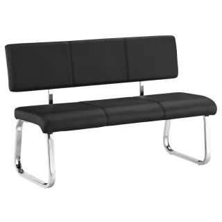 Idimex Esszimmerbank, Schwarz, Textil, Mode, 135x87x56 cm, Esszimmer, Bänke, Sitzbänke